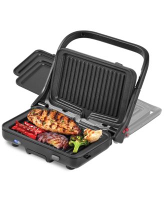 Dash - Flex Press Electric Griddle & Grill System Grey