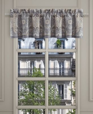 J Queen New York - Legend Window Straight Valance, 18" x 88" Powder Blue