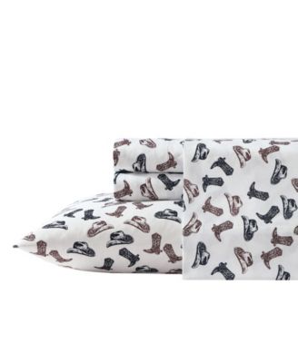 Wrangler - Microfiber 3-Pc. Sheet Set, Twin XL Boots N Hats