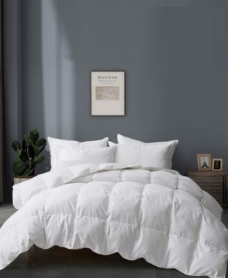 UNIKOME - Medium Warmth Goose Down Feather Comforter, Twin White