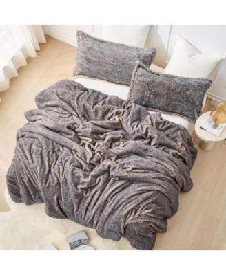 Coma Inducer - Polar Wolf - Coma Inducer Oversized Twin Comforter Set - Gray Brown Gray brown