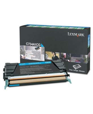 Lexmark - C748H1CG 10,000 Page-Yield Return Program High-Yield Toner - Cyan Cyan