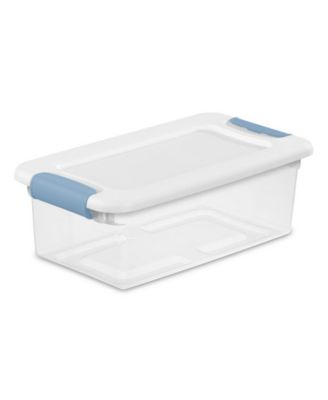 Sterilite - 6-Quart Clear and Blue Stackable Latching Storage Container (48 Pack)