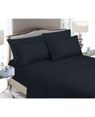 Elegant Comfort - Luxury Soft Solid 4-Pc. Sheet Set, Twin Black