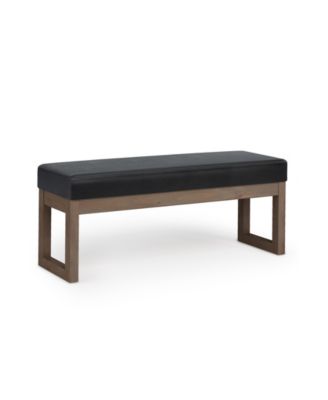 Simpli Home - Milltown Large Ottoman Bench Midnight Black
