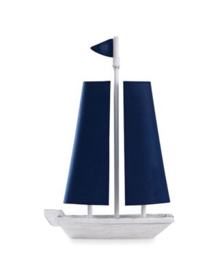 StyleCraft Home Collection - Molded Sail Boat Table Lamp Navy-Blue
