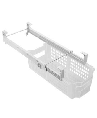 Smart Design - Medium Adjustable Pull Out Refrigerator Drawer Clear