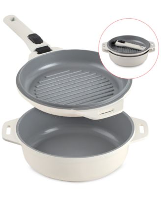 Dash - SmartStore 5-in-1 Multipurpose Nesting Cookware Set Cream