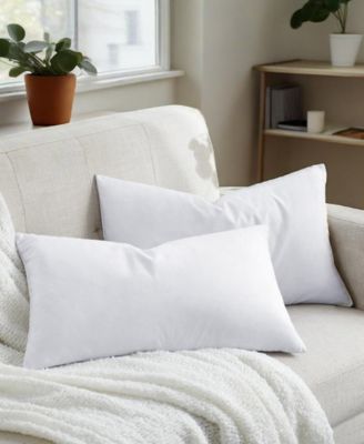 UNIKOME - Feather & Down 2-Pack Pillow Inserts, 12" x 20" White