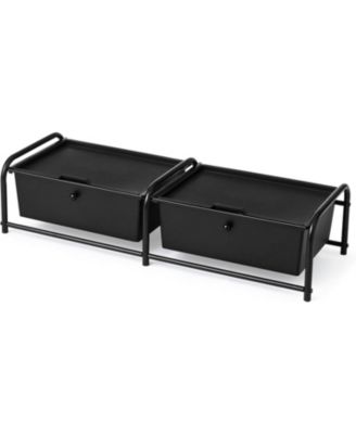DormCo - Suprima Underbed Storage - Lidded 2 Section Black