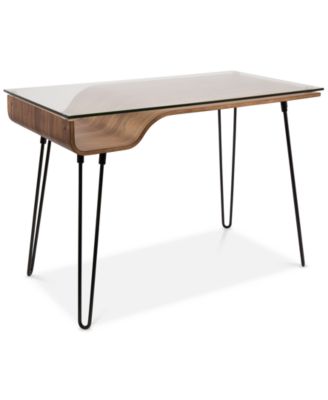 Lumisource - Avery 44.5" Wood Desk Black