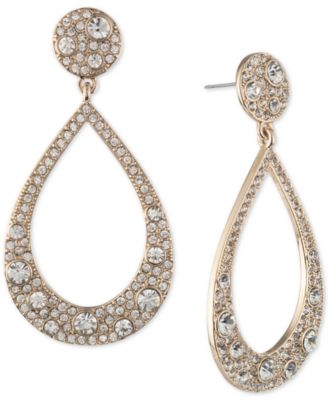 Givenchy - Crystal Scatter Open Drop Earrings Gold