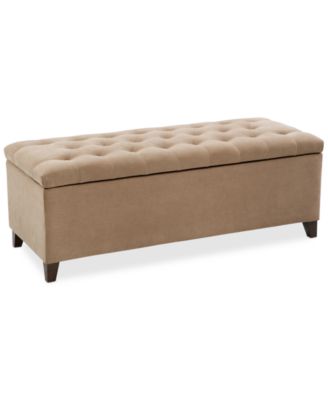 Madison Park - Shandra Tufted Top Upholstered Storage Bench Sand