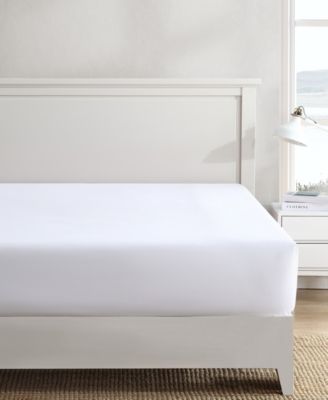 Nautica - Solid Cotton Percale Fitted Sheet, Twin/Twin XL Deck White