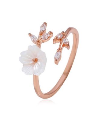 Dloria - Cherry Blossom Ring in Adjustable Silver