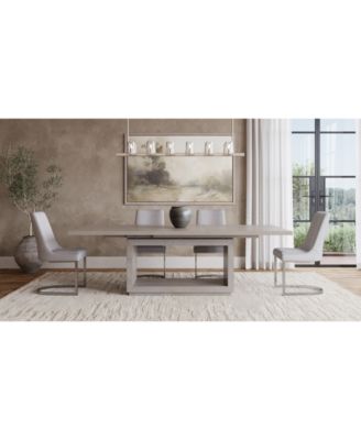 Macy's - Tivie 5 Pc Dining Set (Rectangular Table + 4 Dining Chairs) Grey