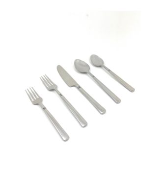 Vibhsa - Double Dora 20-Pc. Flatware Set, Serving for 4 Silver Glossy Finish
