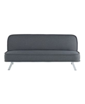 Serta - 66.1" Polyester Trinity Convertible Futon Gray