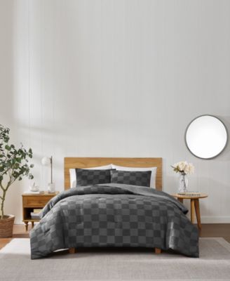 Truly Soft - Textured Checkered 2-Pc. Comforter Set, Twin/Twin XL Gray