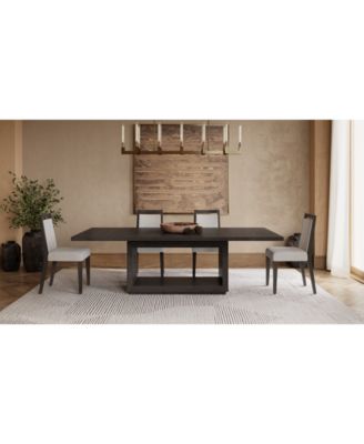 Macy's - Tivie 5-Pc. Dining Set (Rectangular Table & 4 Wood Dining Chairs) Brown