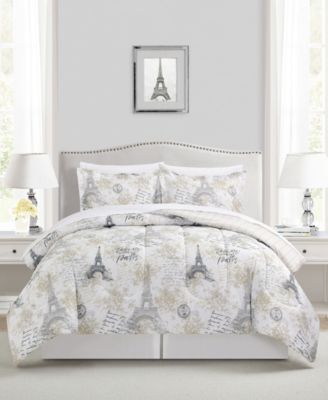 Macy's - Paris Floral 8-Pc. Comforter Set Taupe