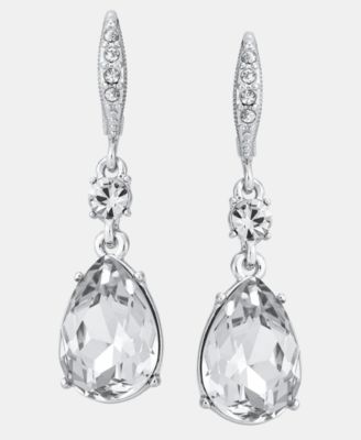Givenchy - Crystal Double Drop Earrings White