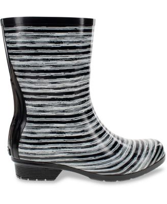 Chooka - Women's Polished Mid Rain Boot Black