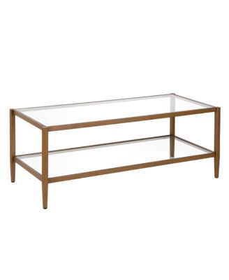 Hudson & Canal - Wilda Antique Coffee Table Gold-Tone