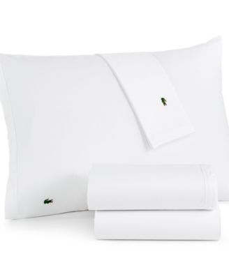 Lacoste Home - Solid Cotton Percale Sheet Set, Queen White