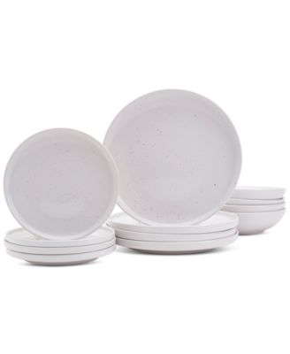 Speckled White 12 Pc. Dinnerware Set, Service for 4, Exclusively at Macy's image