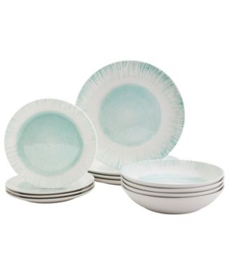 Laguna Aqua 12 Pc. Dinnerware Set, Service for 4, Exclusively at Macy's image