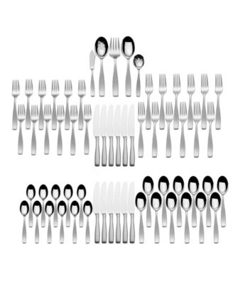 Macy's - Mikasa Satin Loft 65 Pc. Flatware Set, Service for 12