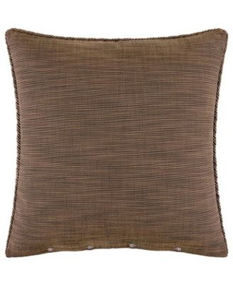 Rose Tree - Bronte Woven Textural Stripe Sham, European Brown