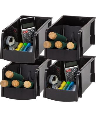 IRIS - USA Stackable Plastic Storage Bins, 4 Pack