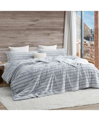 Coma Inducer - Oversized Comforter Set Frosted gray stripe