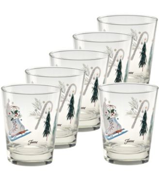Fiesta Holly Berry Jolly Christmas Double Old Fashioned Glasses, Set of 6 image