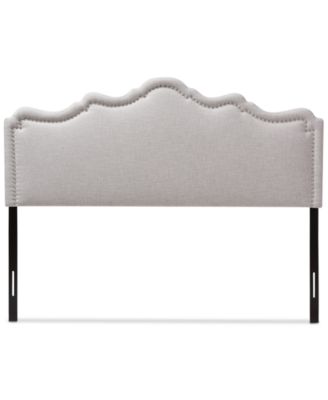 Baxton Studio - Barrer Full Headboard Light Grey