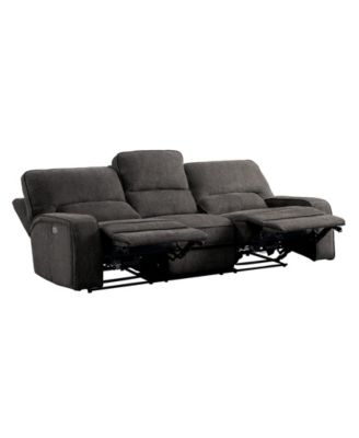 Homelegance - Elevated Recliner Sofa Dark Gray