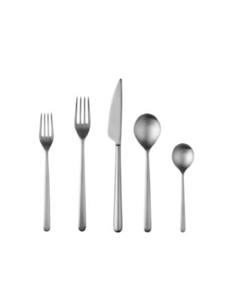 Mepra - Linea Flatware Set, 5 Pieces Silver-Tone