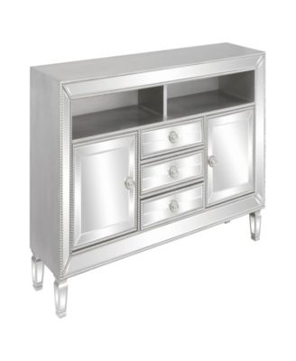 Furniture - 3-Drawer TV Console Metallic Platinum