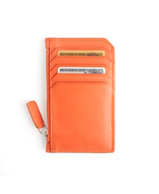 ROYCE New York - Zippered Card Case Orange