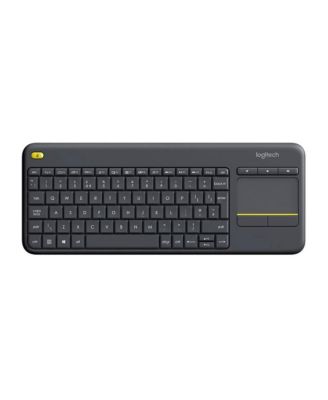 Logitech - K400 Plus Wireless Touch Keyboard Black