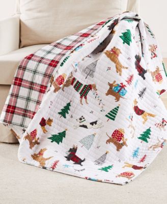 Levtex - Jingle Paws Quilted Throw, 50" x 60" Multi