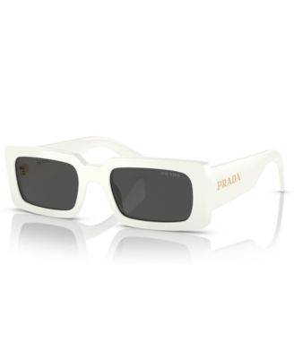 PRADA - Lettering Rectangular Women's Sunglasses, PR A07S Talc