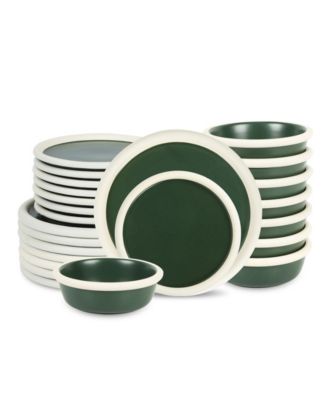 Stone Lain - Capri 24 Pc. Dinnerware Set, Service for 8 Green