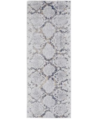 Feizy - Laina 39GIF 3'x10' Runner Area Rug Silver