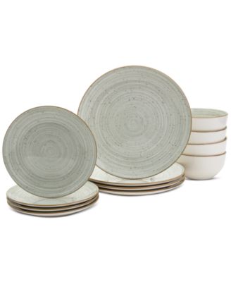 Speckled Sage 12 Pc. Dinnerware Set, Service for 4, Exclusively at Macy's image