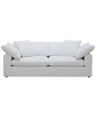 Macy's - Fog 97" Fabric Sofa Pearl