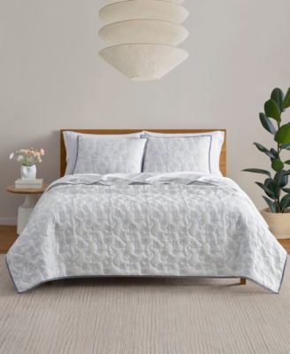 UGG® - Botanic 2-Piece Quilt Set, Twin/Twin XL Snow, Lilac