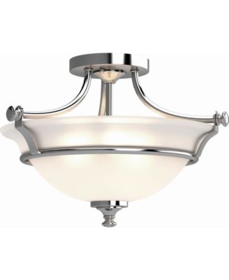 Volume Lighting - Tes 2-Light Semi-Flush Mount Ceiling Fixture Chrome